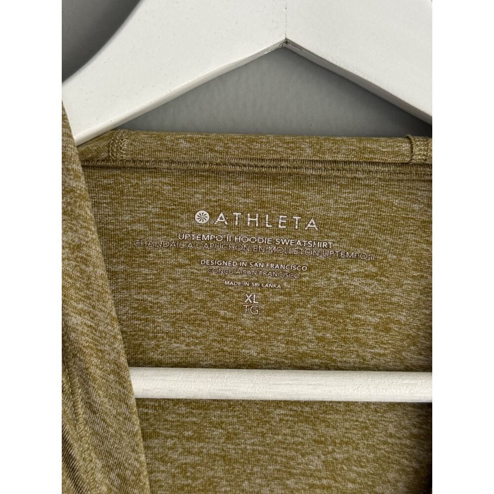 Athleta Uptempo II Hoodie Sweatshirt Women XL Olive Green Athleisure Gorpcore - Picture 2 of 7